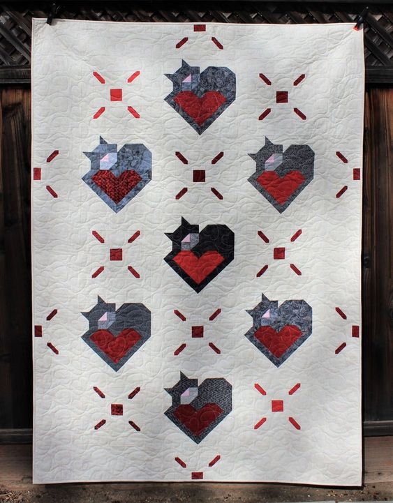 Cat Heart CLA05012307 Quilt Blanket