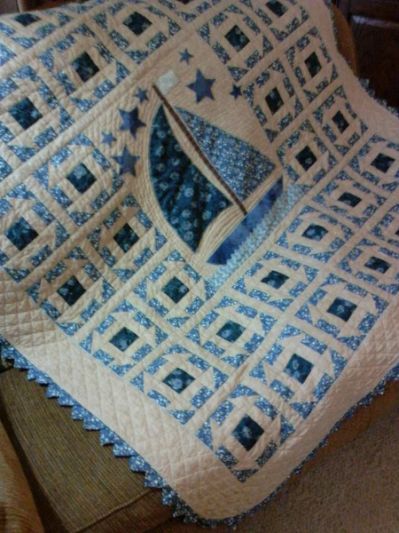 Sea Boat CLA201223024 Quilt Blanket