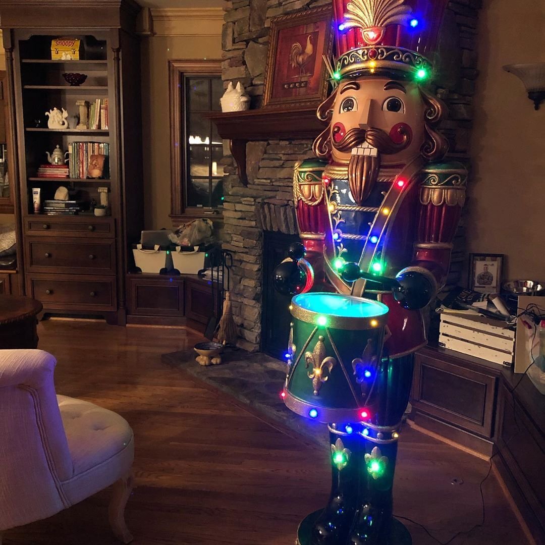 8' Giant Sized Animated Nutcracker with Drums-D