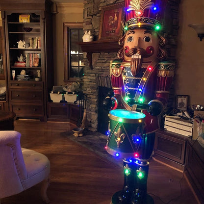 8' Giant Sized Animated Nutcracker with Drums-B