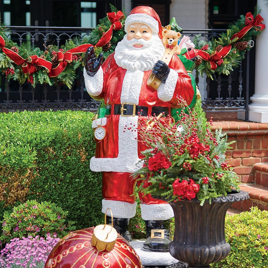 LED Lifesize Santa with Toy Bag