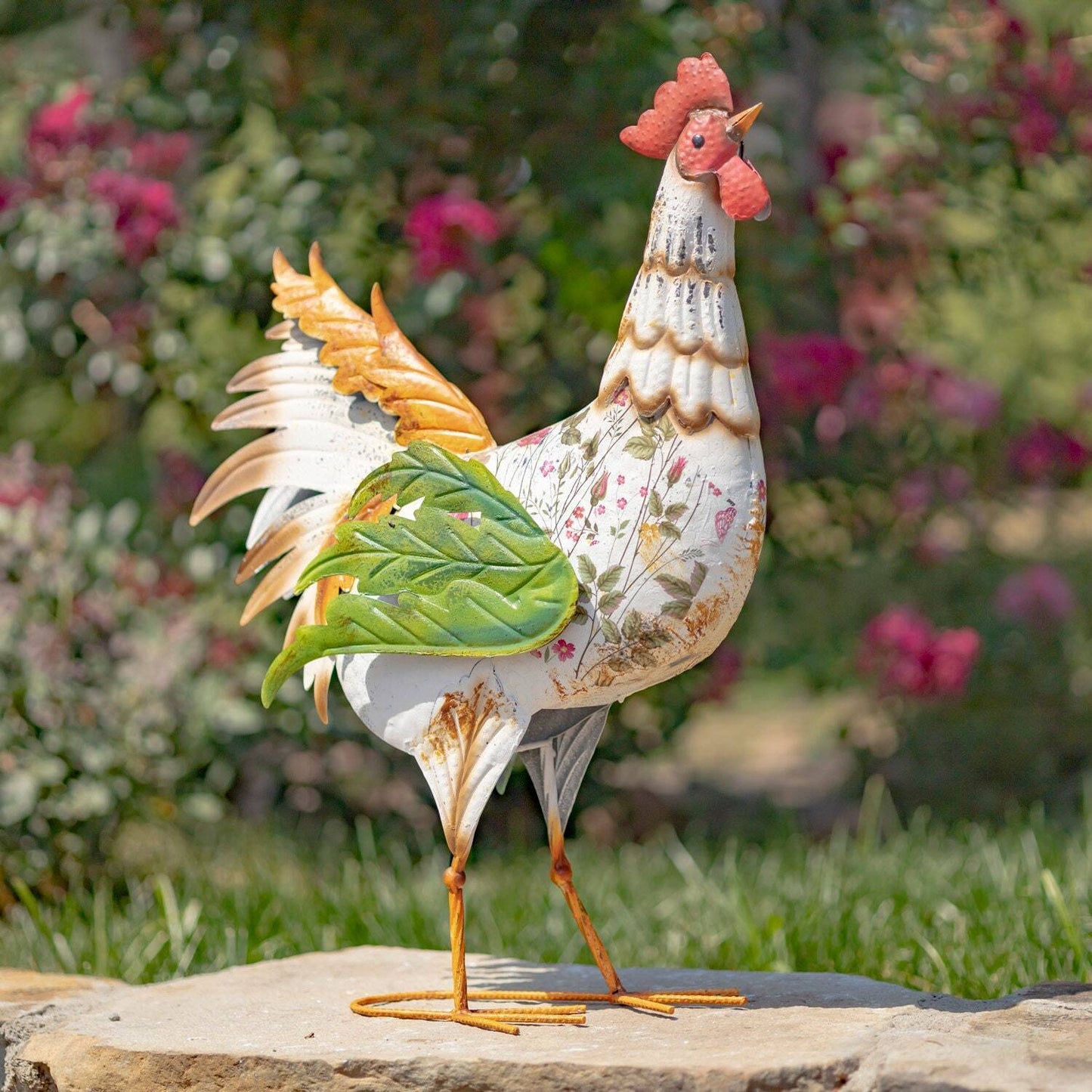 Assorted Iron Rooster Figurines