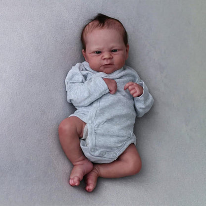 12" Awake Baby Boy Basaka Full Body Silicone Bendable Reborn Mini Dolls