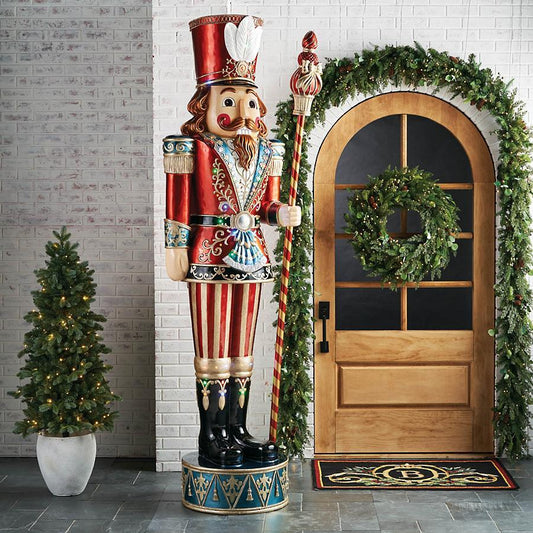 9' LED Giant Traditional Nutcracker