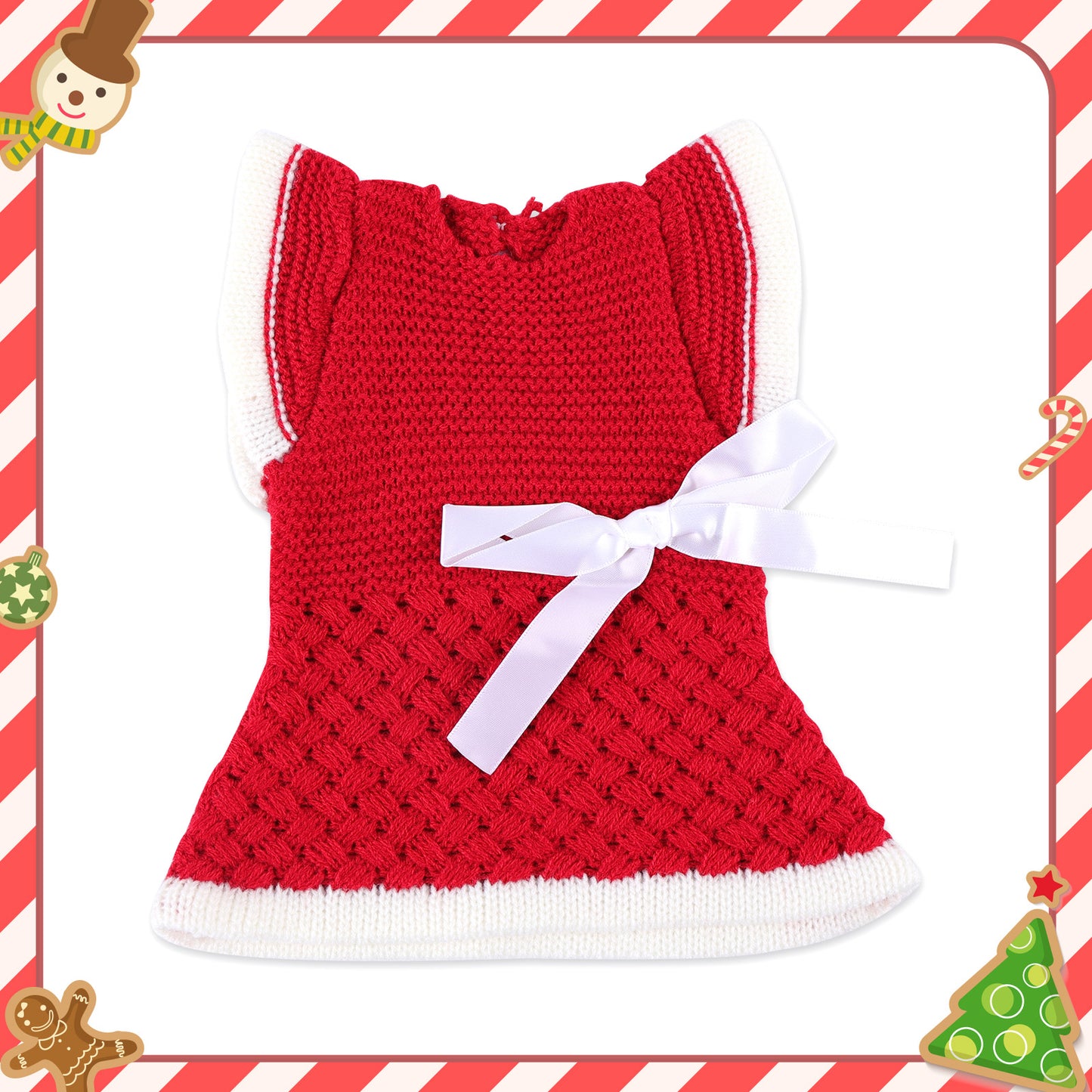 🔔[Christmas Celebration] For 12" Full Body Silicone Baby Doll Clothing 4-Pieces Set Accessories