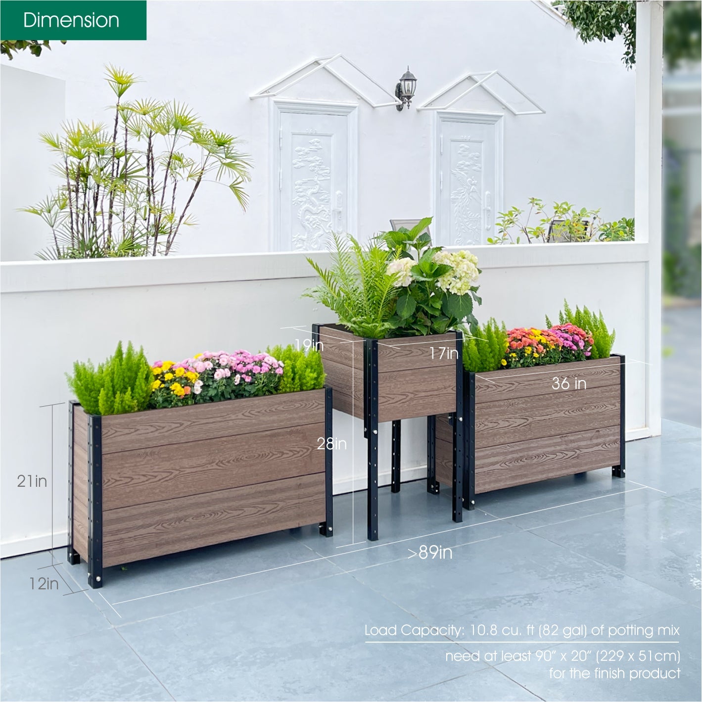 Corner and 2 Trough Planter Bundle