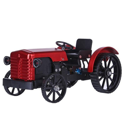 Mini APP RC Tractor Metal Romote Control Model Tractor in Red DIY Assembly Kit Educational Toy Gifts Collection - Enginediy