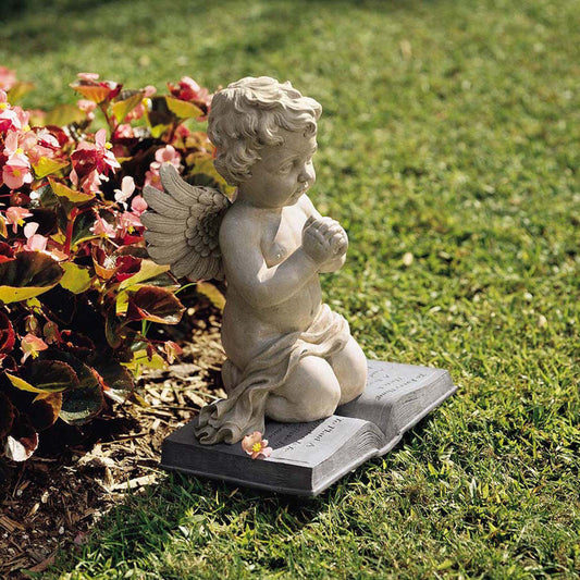 Praying Cherub Garden or Gravesite Statue