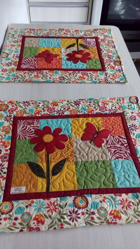 Flower CLA130324028 Quilted Placemats