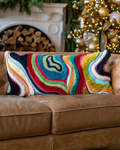 Echo Organic Cotton Abstract Lumbar Pillow