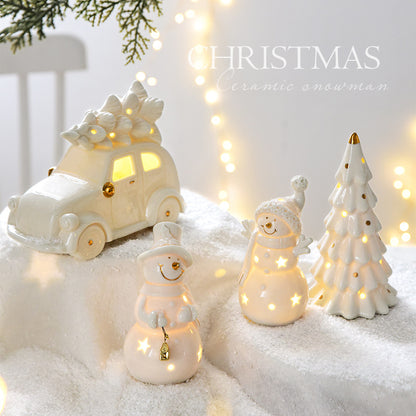 Christmas Ceramic Car Decoration Light