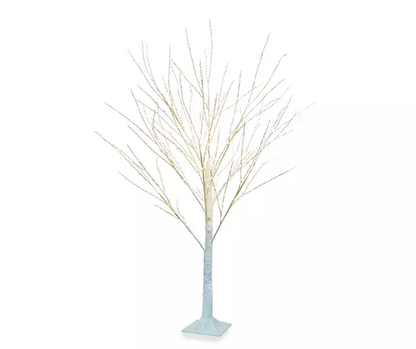 5' Warm White Micro Light Birch Tree