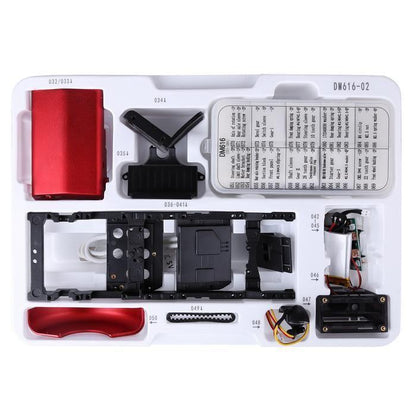 Mini APP RC Tractor Metal Romote Control Model Tractor in Red DIY Assembly Kit Educational Toy Gifts Collection - Enginediy