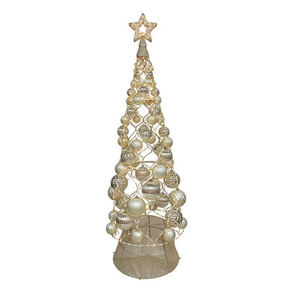 Pre-Lit Tree with Ornaments -silver