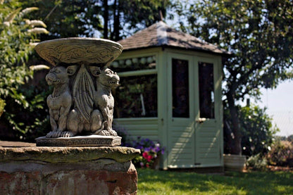 Stunning Stone Triple Gargoyle Garden Bird Bath