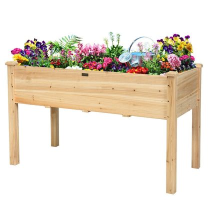 Wood Raised Garden Bed Elevated Planter Box with Legs