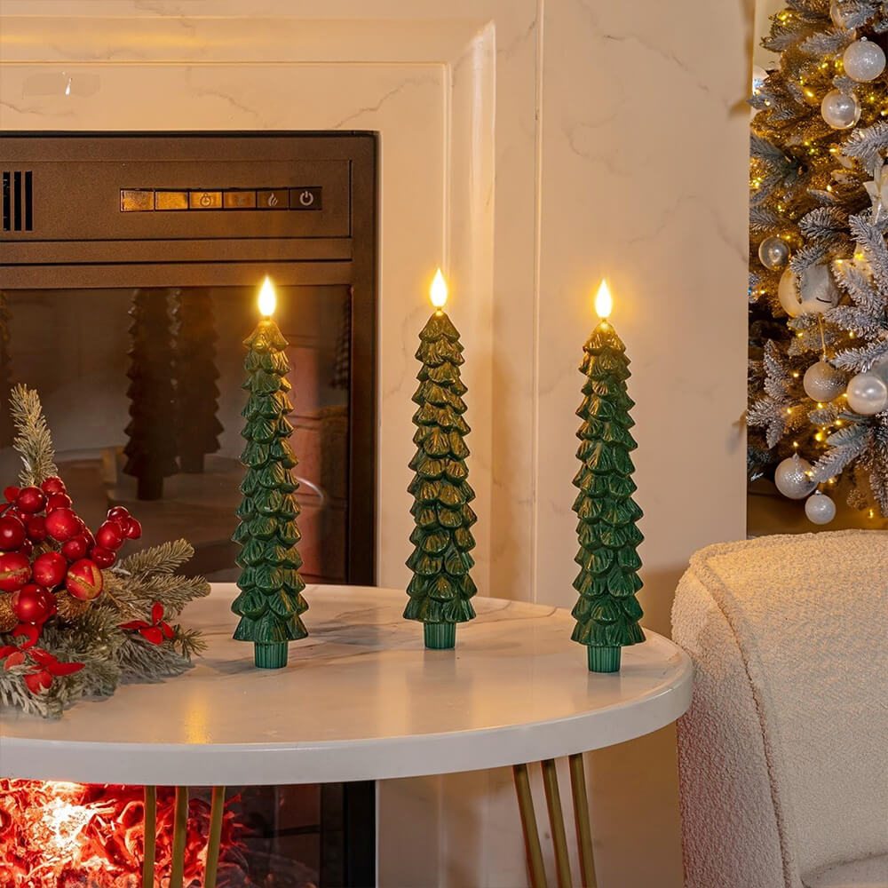 Christmas Flameless Candle Christmas Tree Lights (3PCS)