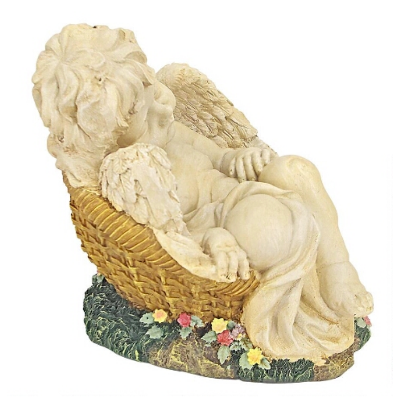 Sleeping Angel Cherub Garden Statue