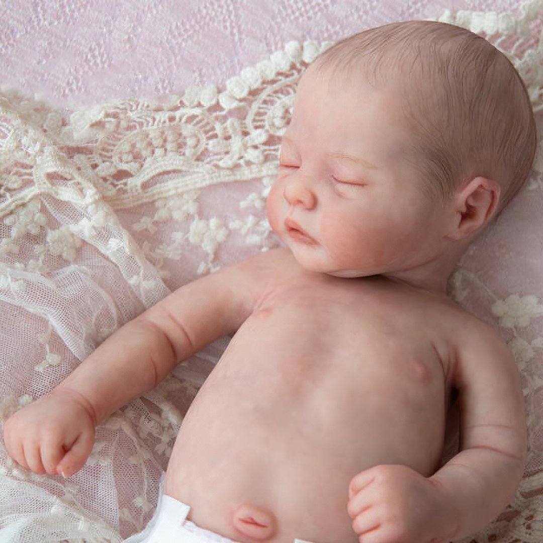 [Full Silicone Baby] Fully Squishy Baby Girl or Boy That Look Like a Real Baby,Movable & Washable,Lifelike & Realistic Handmade Soft Liquid Silicone Baby Felicity Doll