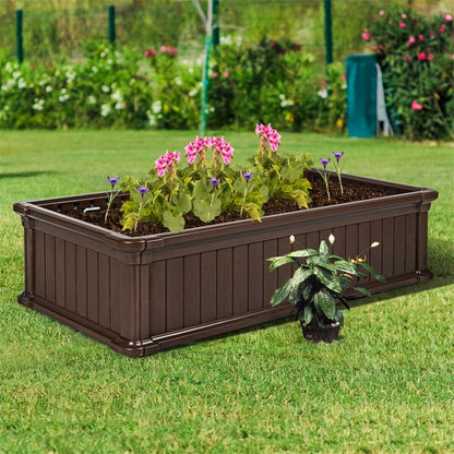 2 PCS Raised Garden Bed Outdoor Rectangle Plant Box