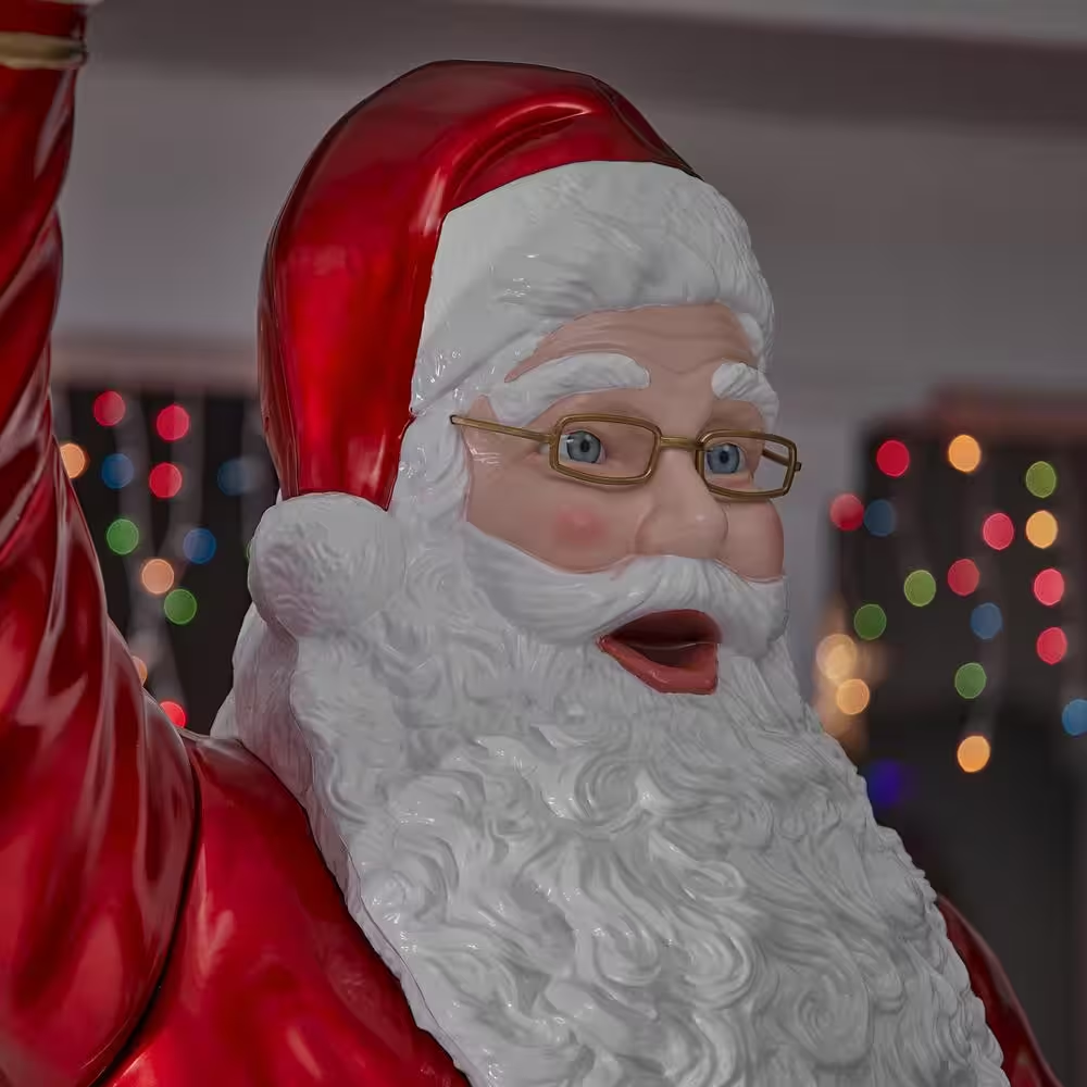 🔥8 FT-Giant-Sized LED Towering Santa with Multi-Color Lantern