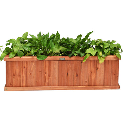 40 Inch Wooden Flower Planter Box Garden Yard Decorative Window Box Rectangular