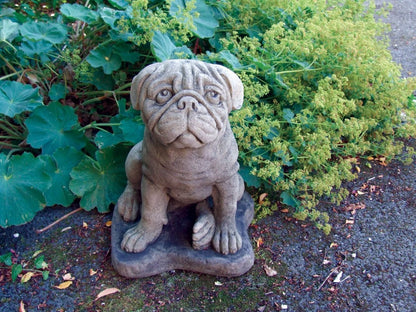 Pug Dog Stone Garden Ornament