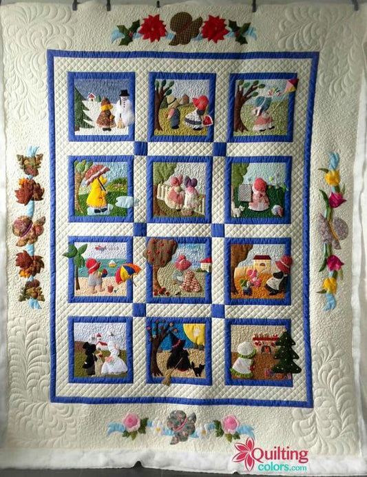 Sunbonnet Sue CLA271223123 Quilt Blanket