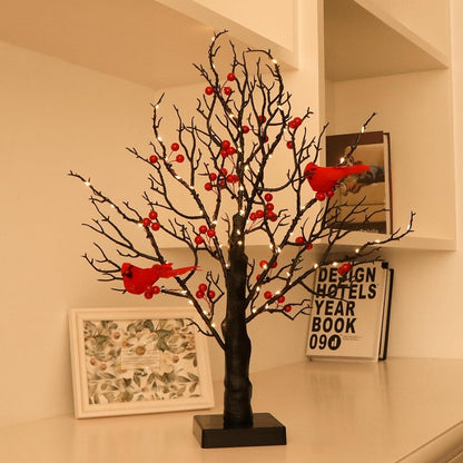 Christmas LED Red Bird Decorative Tree Lights