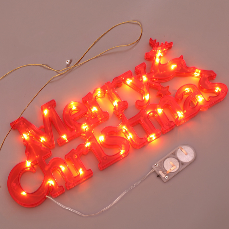 Christmas Lights Garland Decorative Letter Lamp Pendant