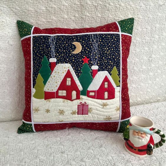 Christmas Village CLA080424215 Quilted Pillow Case