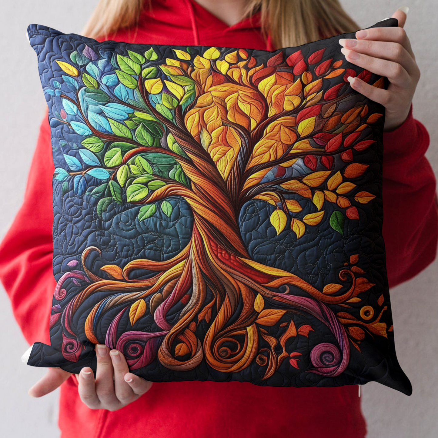 Harmony Tree Quilted Pillow Case NCU0TH2538