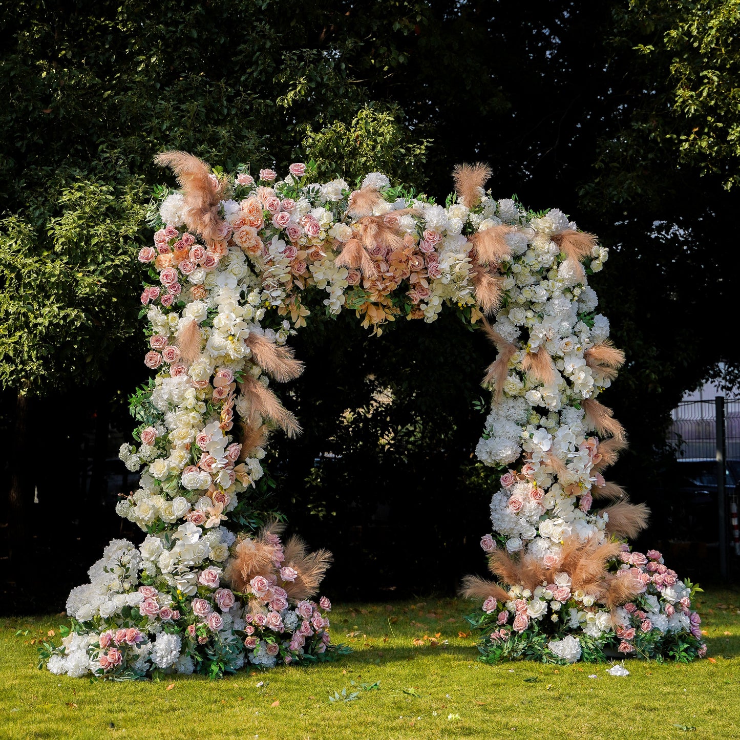 Jill  Wedding Party Background Floral Arch Decoration