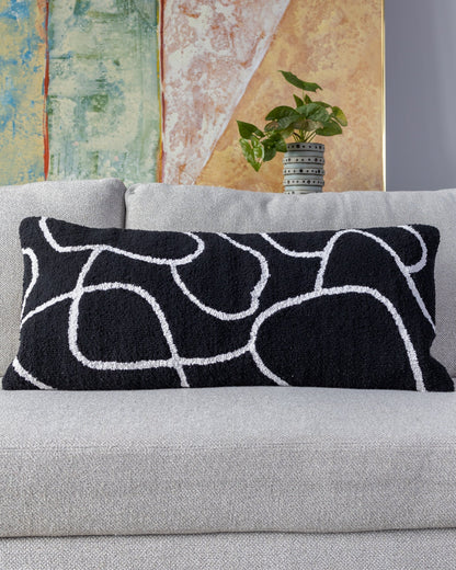 Finn Organic Cotton Abstract Lumbar Pillow