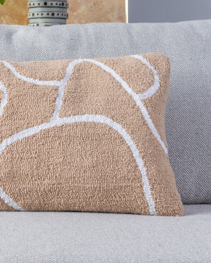 Finn Organic Cotton Abstract Lumbar Pillow