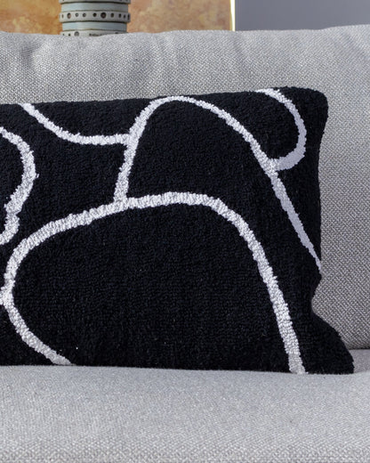 Finn Organic Cotton Abstract Lumbar Pillow