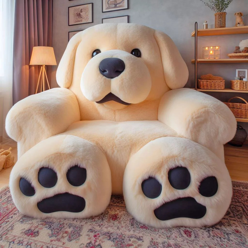 Whimsical Seating: Transform Your Space with Fluffy Dog Shaped Chairs