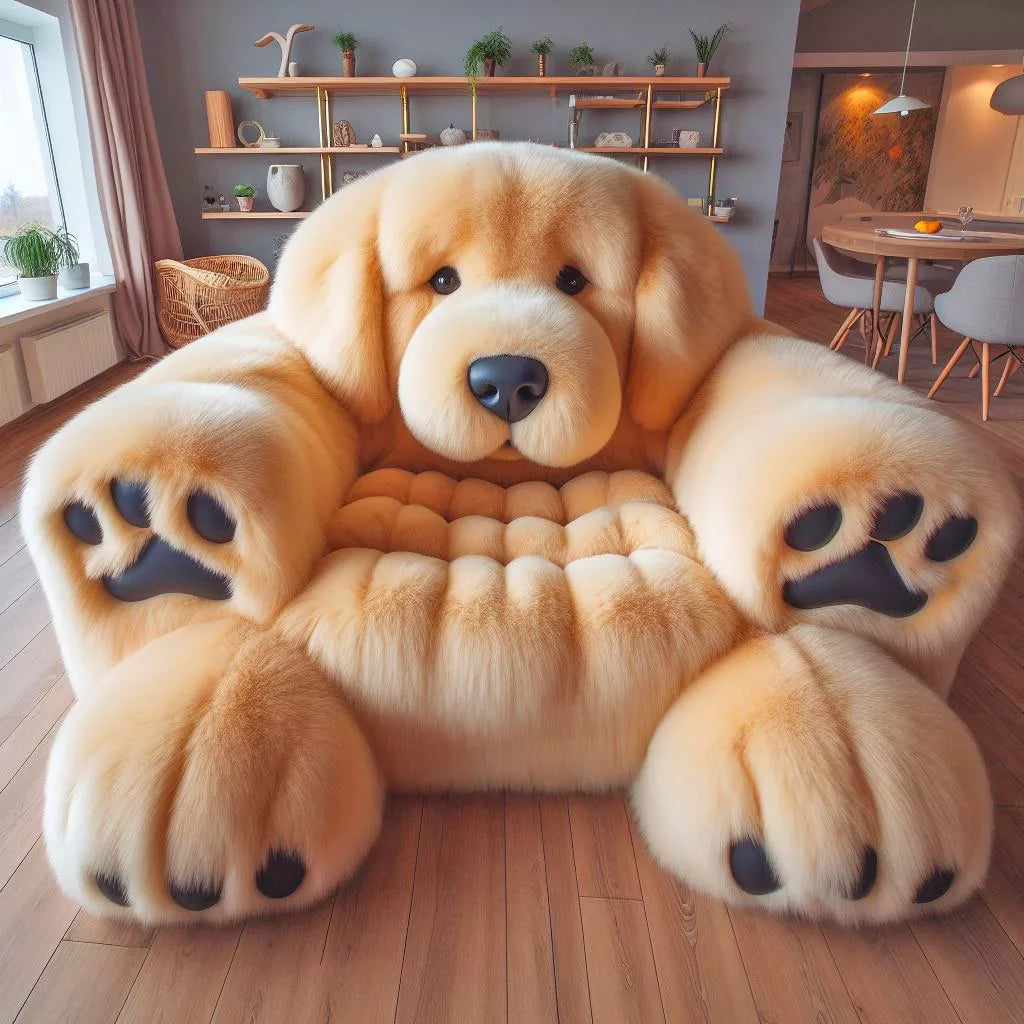 Whimsical Seating: Transform Your Space with Fluffy Dog Shaped Chairs