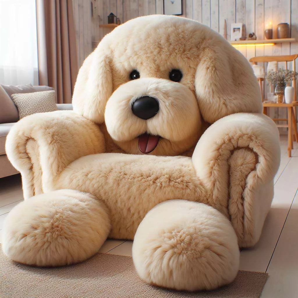 Whimsical Seating: Transform Your Space with Fluffy Dog Shaped Chairs