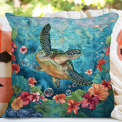 Turtle Cove Quilted Pillow Case NCU0TL842