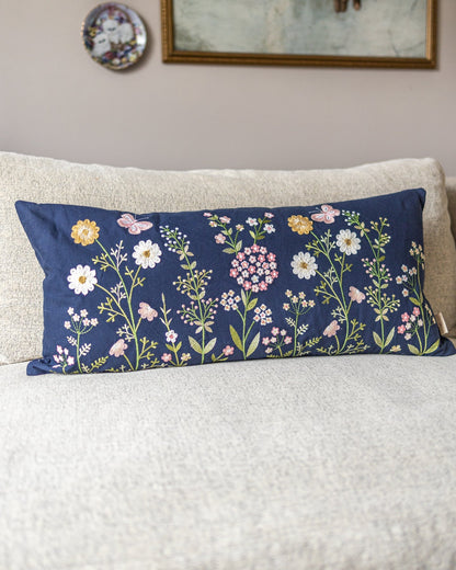 Gardenia Handmade Organic Cotton Lumbar Pillow