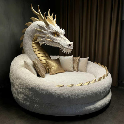 Giant Dragon Loungers: Unleash Mythical Comfort in Your Home-White