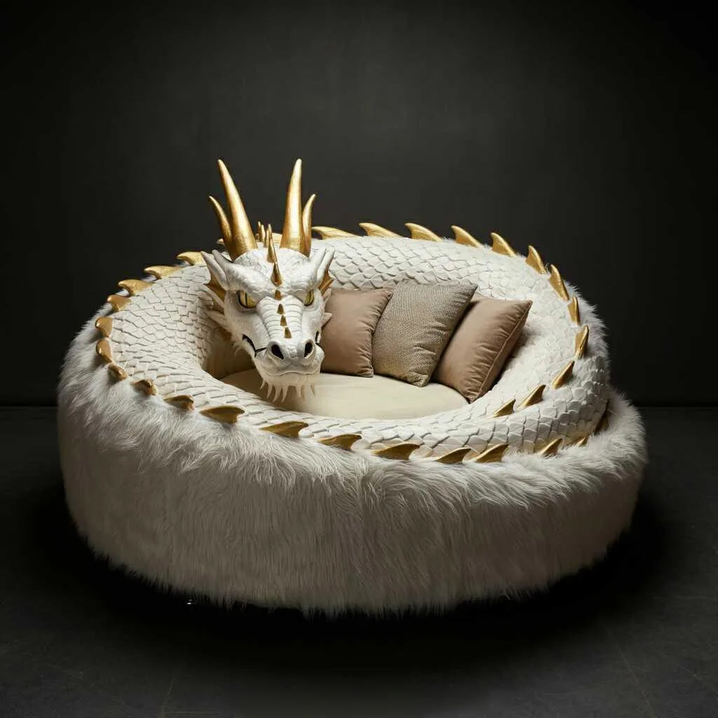 Giant Dragon Loungers: Unleash Mythical Comfort in Your Home-White