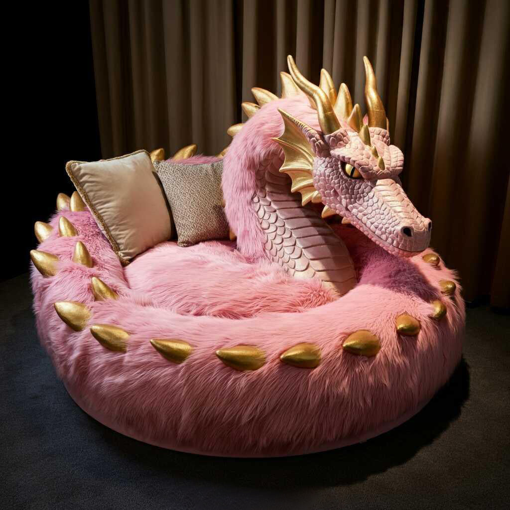 Giant Dragon Loungers: Unleash Mythical Comfort in Your Home-White