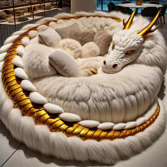 Giant Dragon Loungers: Unleash Mythical Comfort in Your Home-White