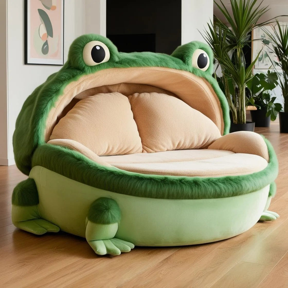 Giant Frog Loungers: Jump into Cozy, Nature-Inspired Seating-1008