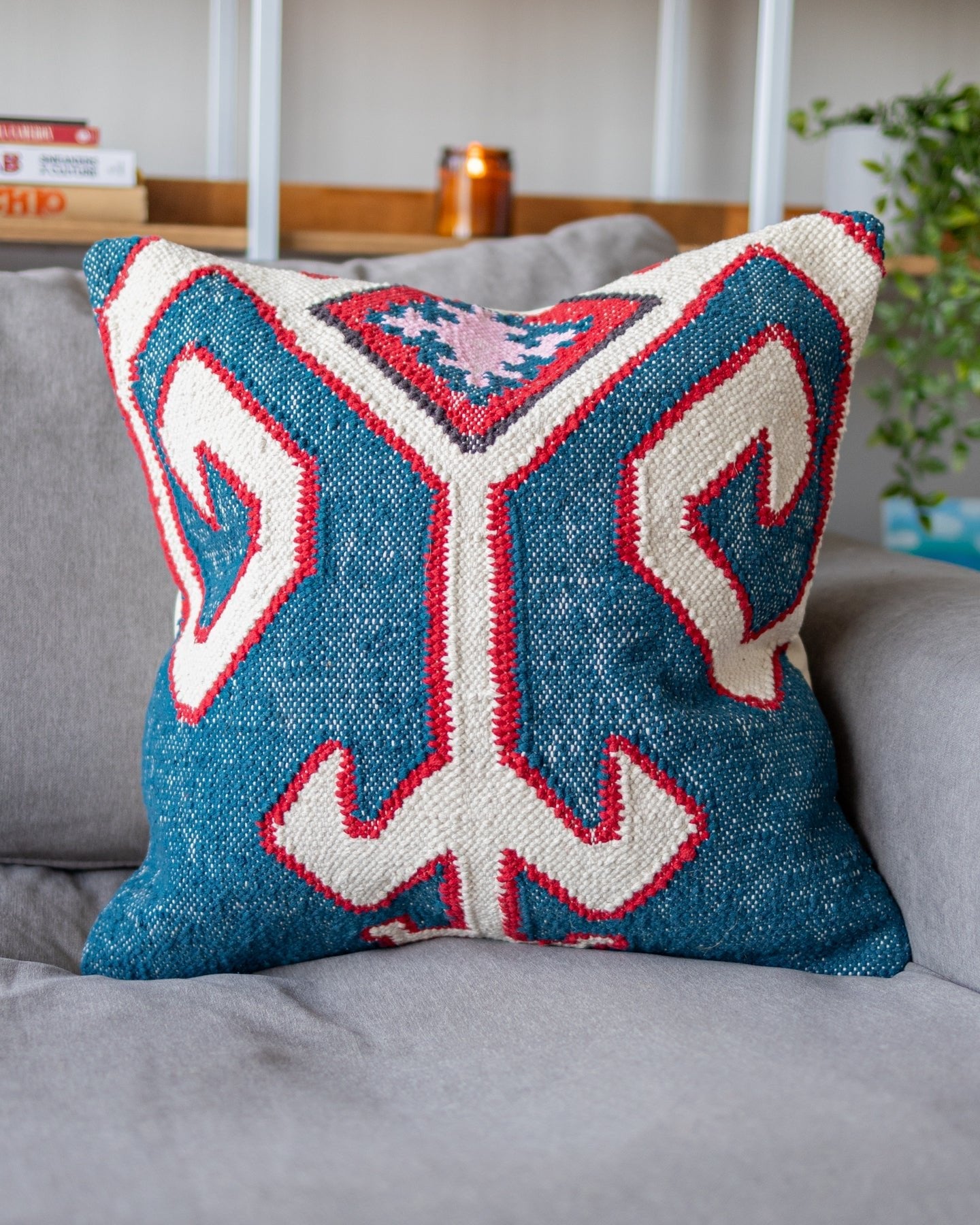 Guardian Organic Cotton Kilim Throw Pillow