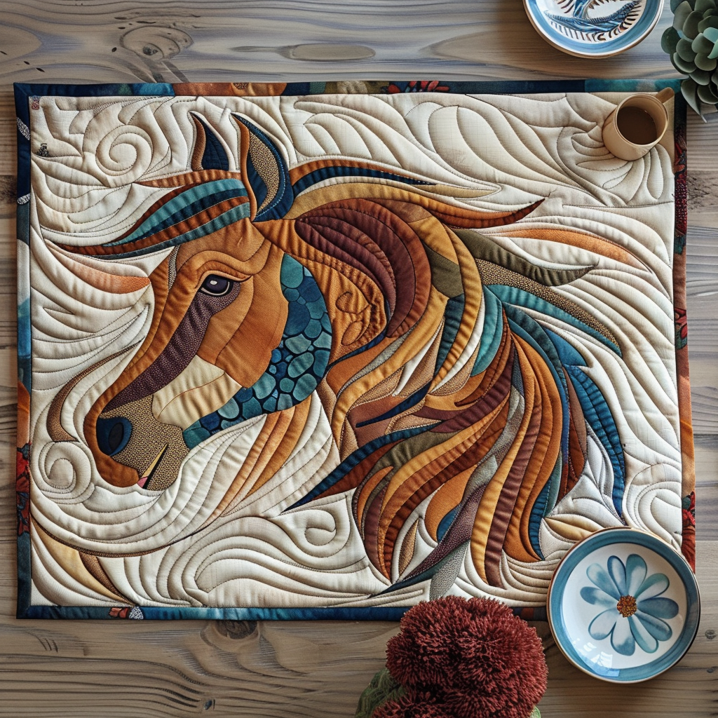 Mantel individual acolchado Equine Art NCU0PD258