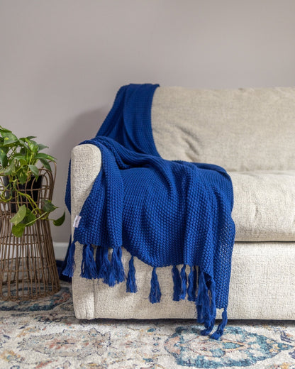 Hallen Organic Cotton Knit Throw Blanket