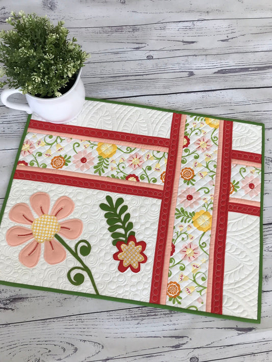 Flower CLA130324039 Quilted Placemats